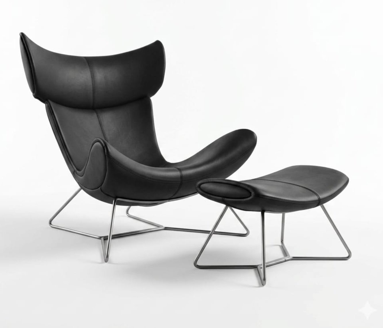 Sillón negro cuero — Sander Design